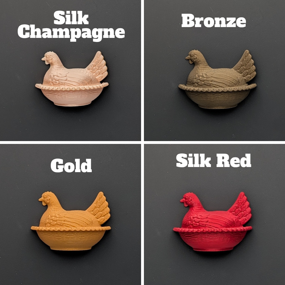 Hen on Nest Refrigerator Magnet - 3D Printed Vintage Style Kitchen Decor