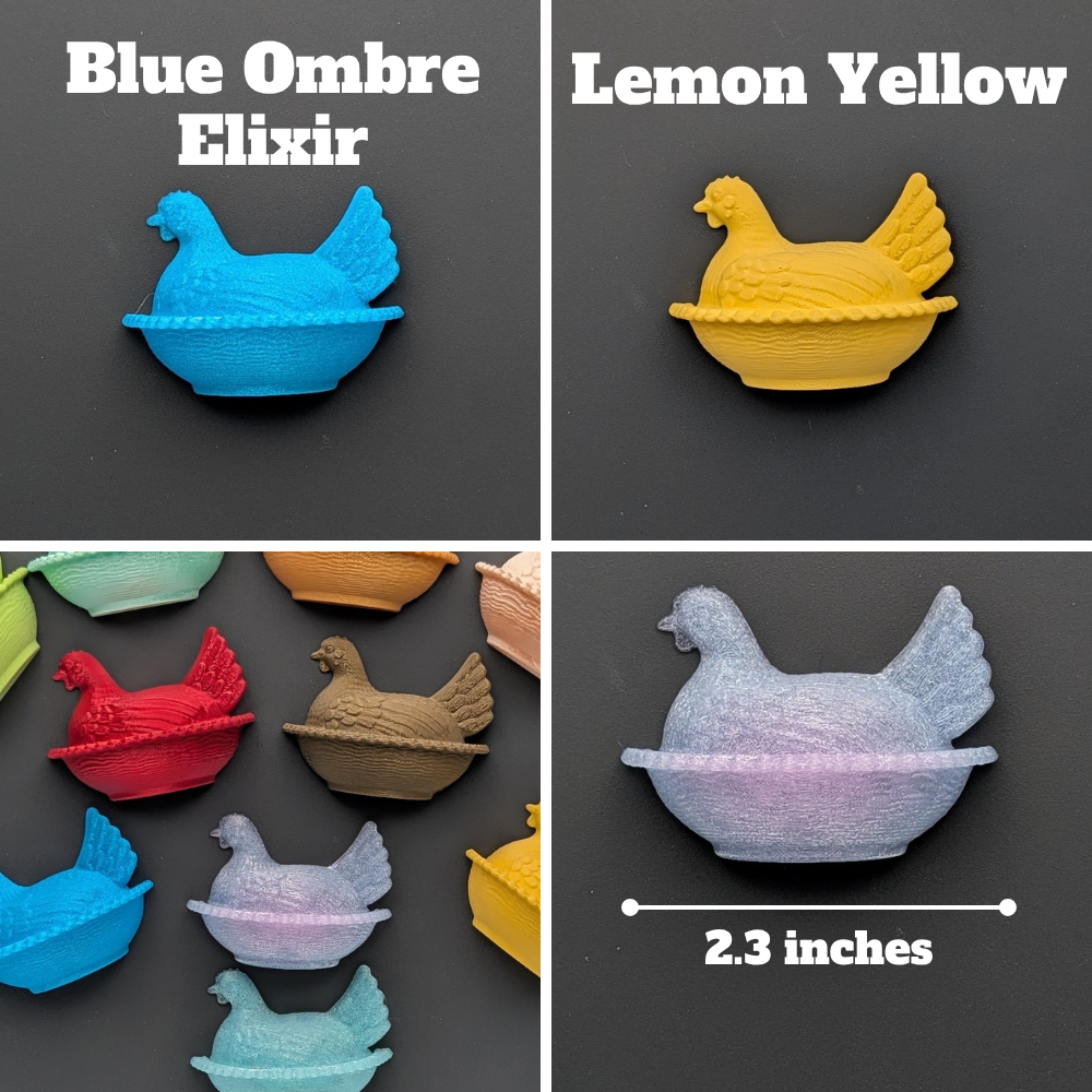 Hen on Nest Refrigerator Magnet - 3D Printed Vintage Style Kitchen Decor