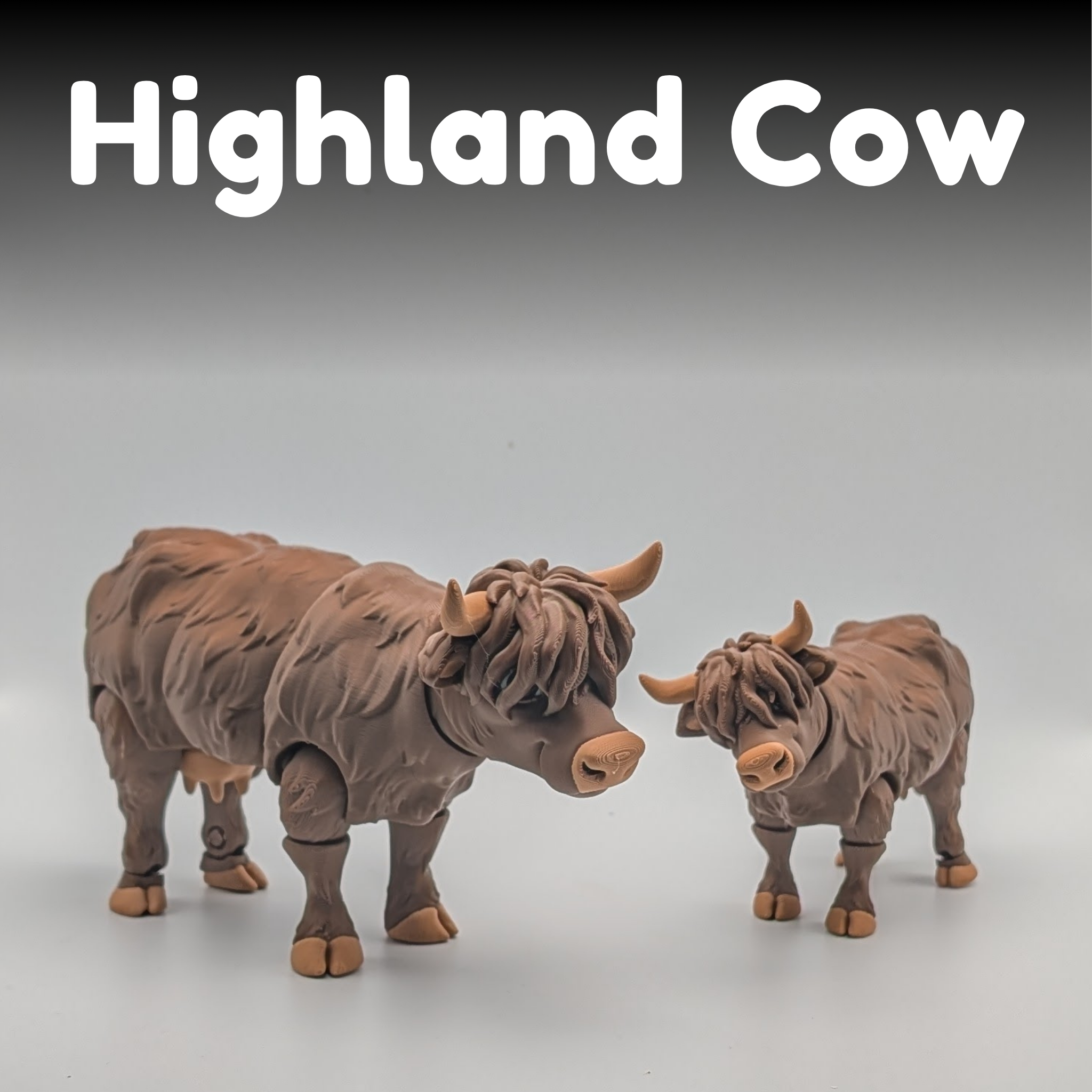 Flexi Highland Cow Articulated Fidget Toy