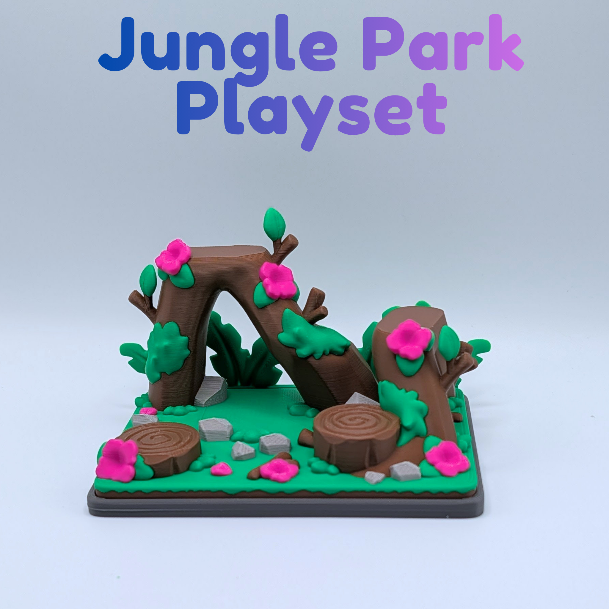 Articulated Jungle Birds and Park Playset - Flexi Toucan, Scarlet Macaw, Blue Macaw