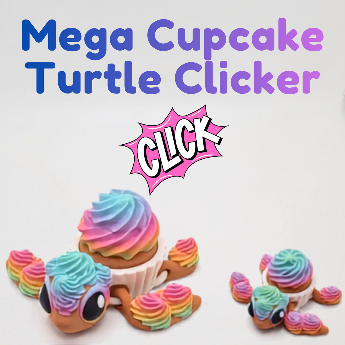 Cupcake Turtle Mechanical Clicker Fidget