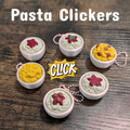 Pasta Clicker Fidget Keychain - 3D Printed Mac and Cheese Clicker Toy