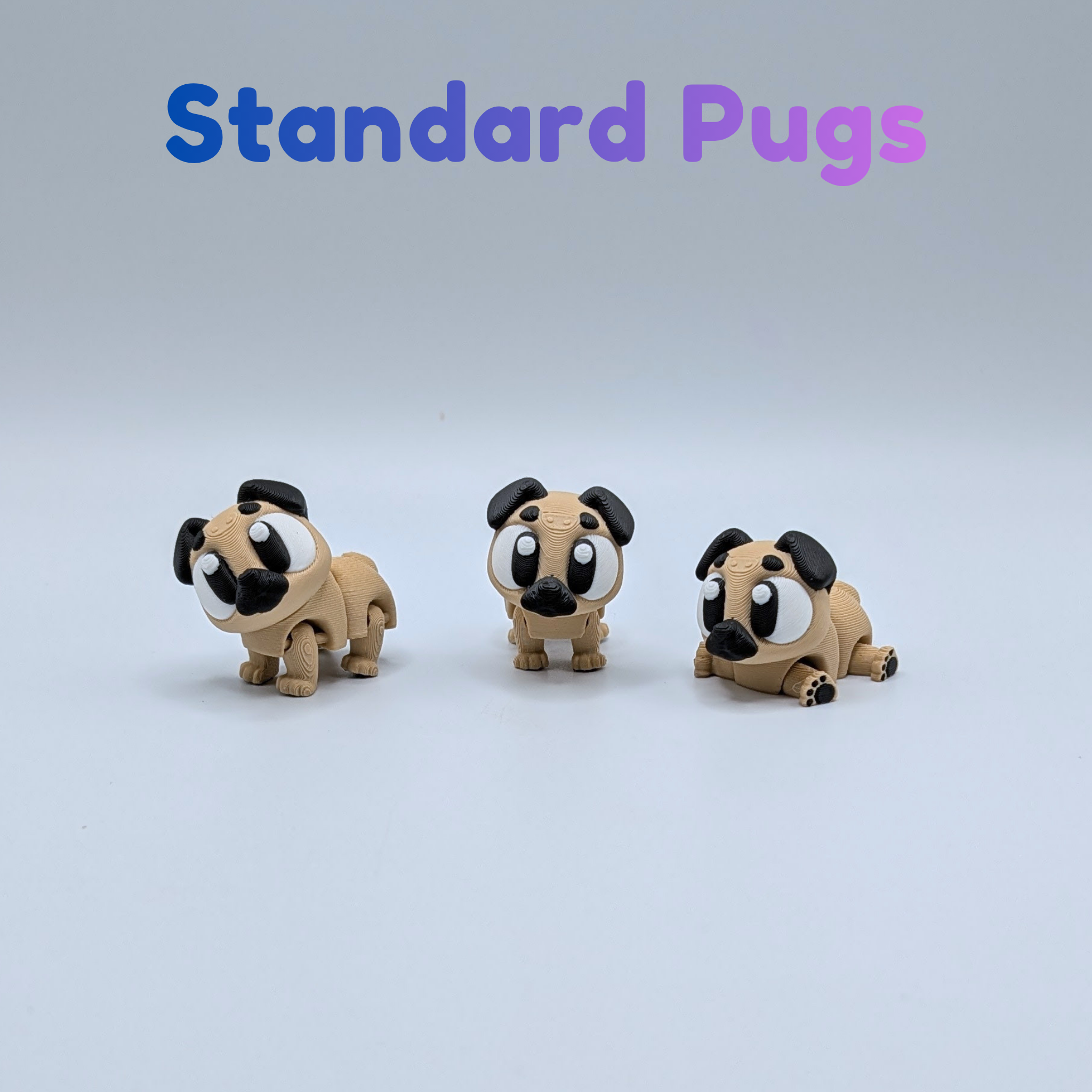 Flexi Pug Articulated Fidget Toy and Bakery Playset