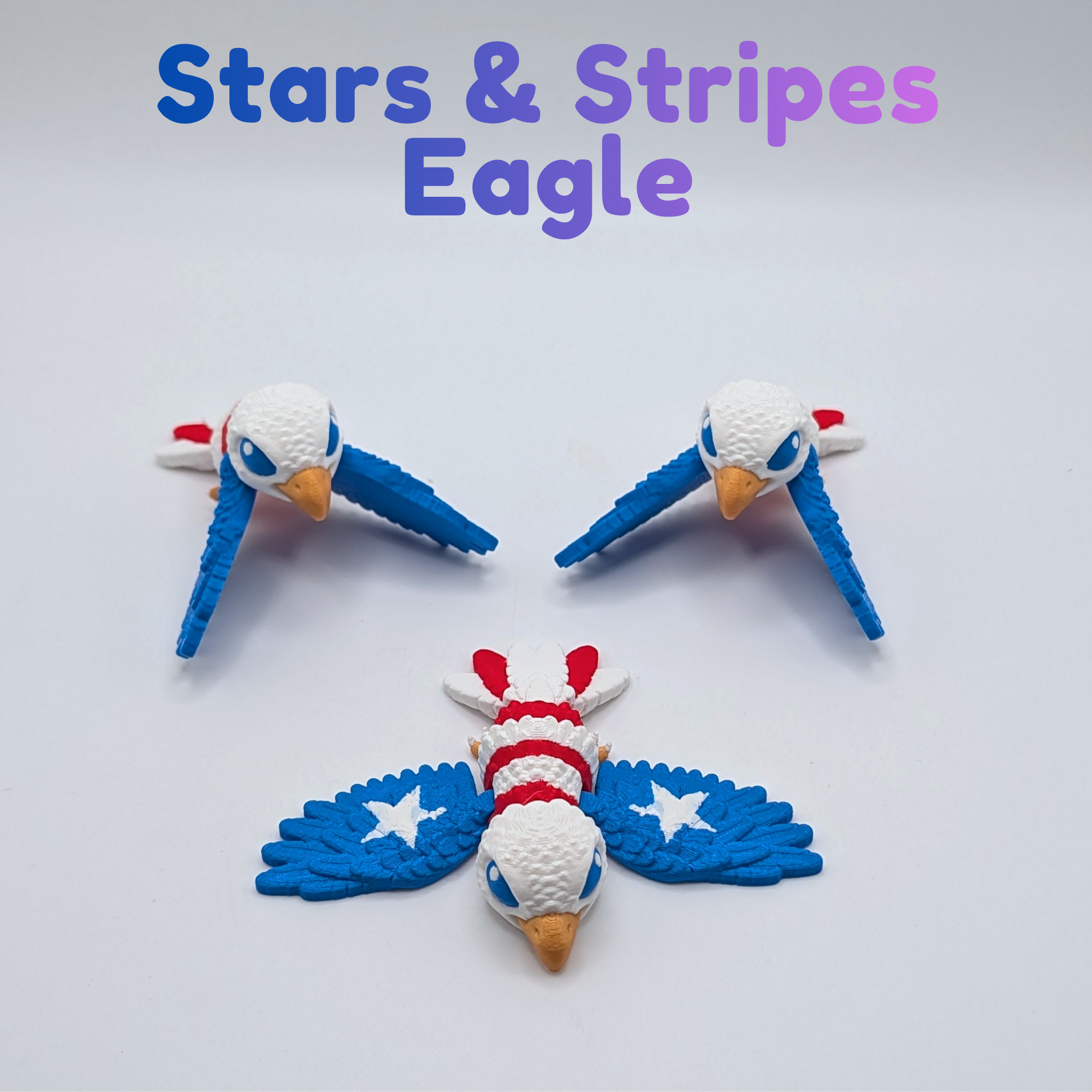 Flexi Bald Eagle and Stars and Stripes Fidget Toy