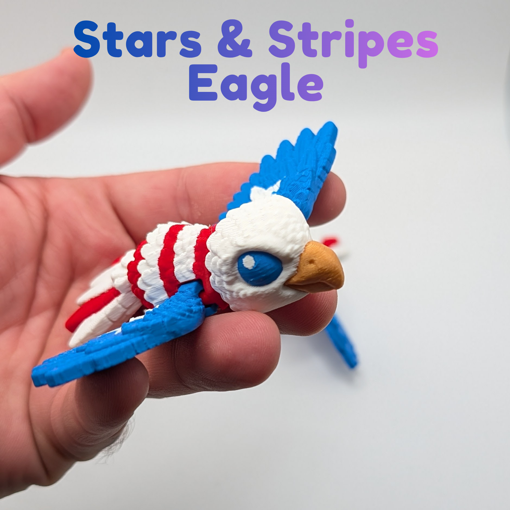 Flexi Bald Eagle and Stars and Stripes Fidget Toy