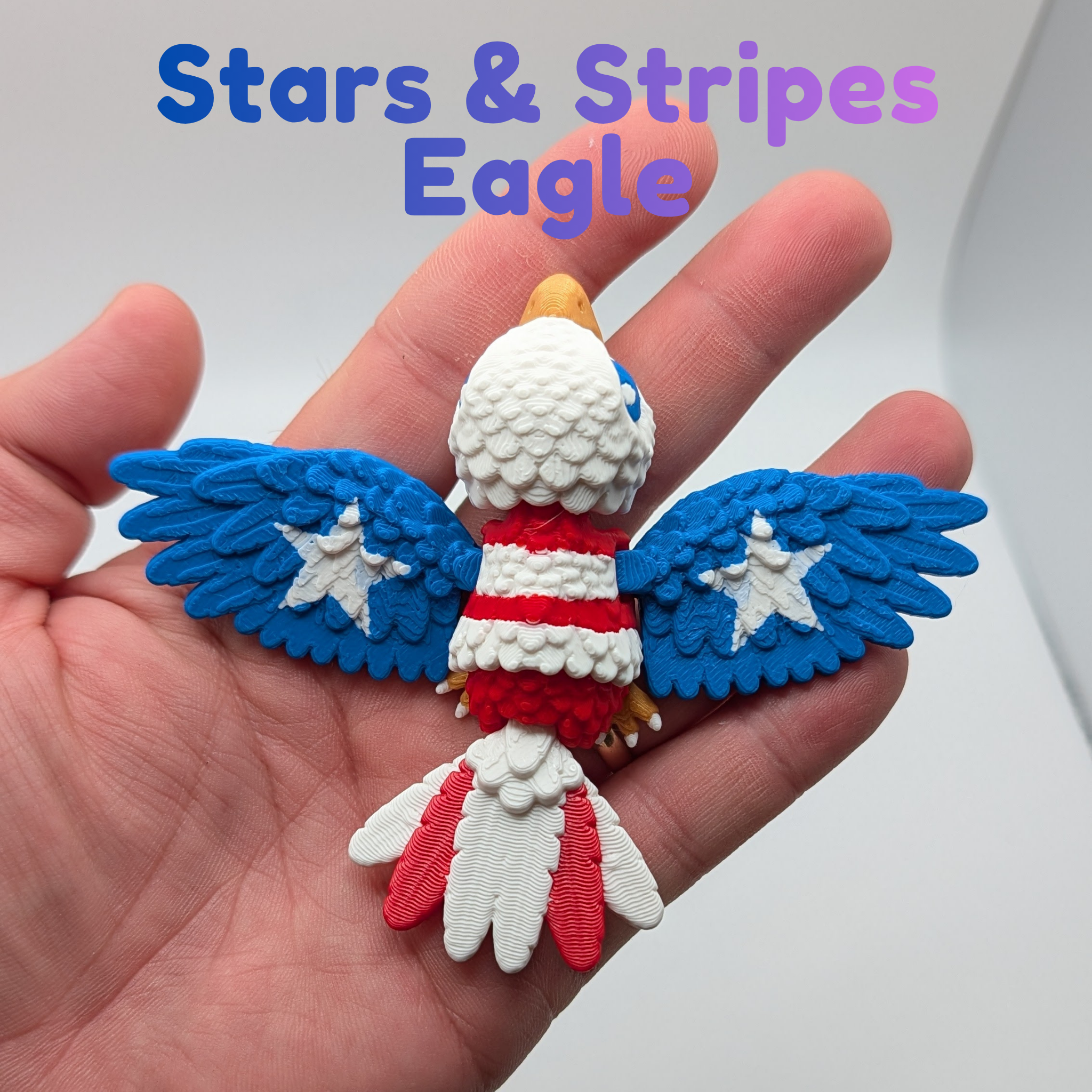 Flexi Bald Eagle and Stars and Stripes Fidget Toy
