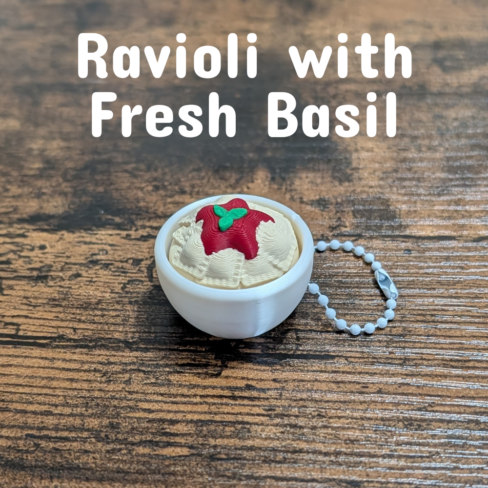 Pasta Clicker Fidget Keychain - 3D Printed Mac and Cheese Clicker Toy