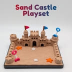 3D Printed Flexi Crab and Sand Castle Playset
