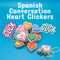 Spanish Conversation Heart Clicker Fidget Keychain