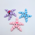 Articulated Starfish Fidget Toy – Pirate, Bow, Standard Styles