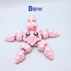 Articulated Starfish Fidget Toy – Pirate, Bow, Standard Styles