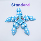 Articulated Starfish Fidget Toy – Pirate, Bow, Standard Styles