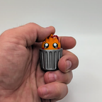 Trash Can Fire Clicker Fidget Toy