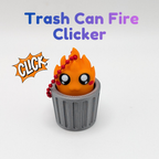 Trash Can Fire Clicker Fidget Toy