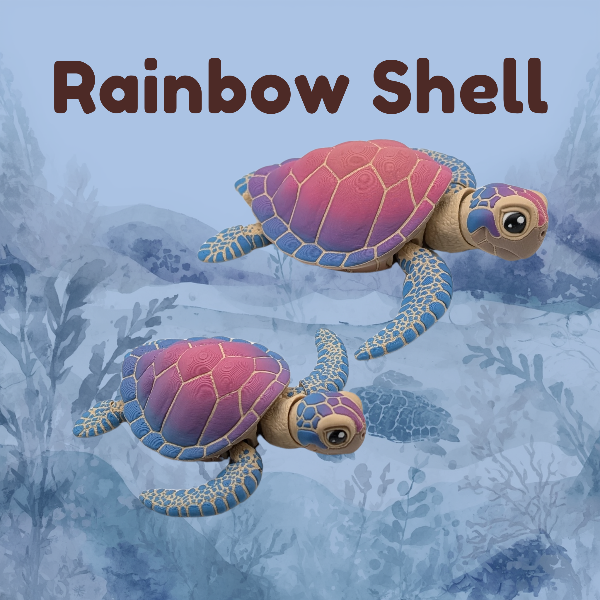 Articulated Sea Turtle | Realistic Fidget Figure