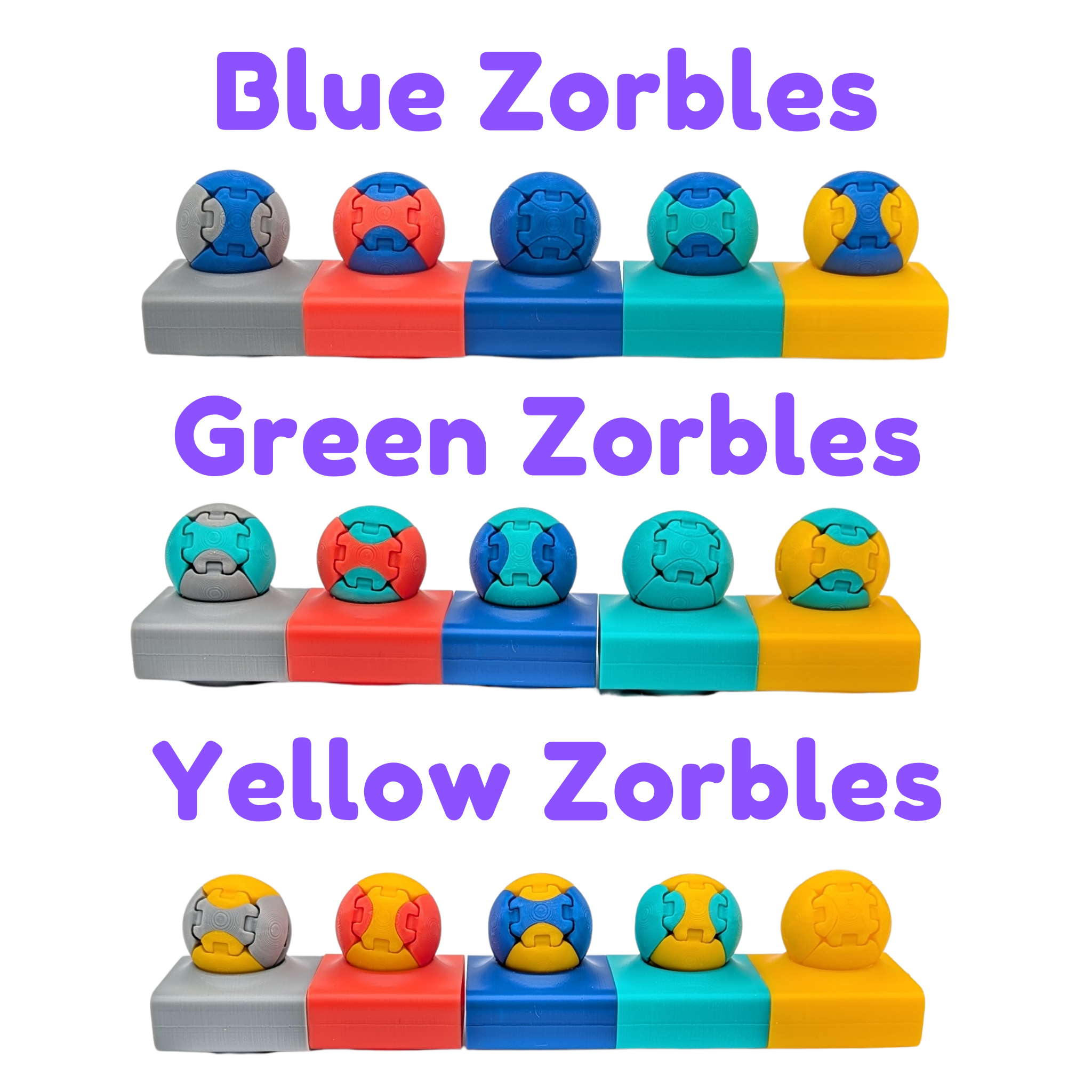 Zorbles Squishy Fidget Toy with Keychain Case