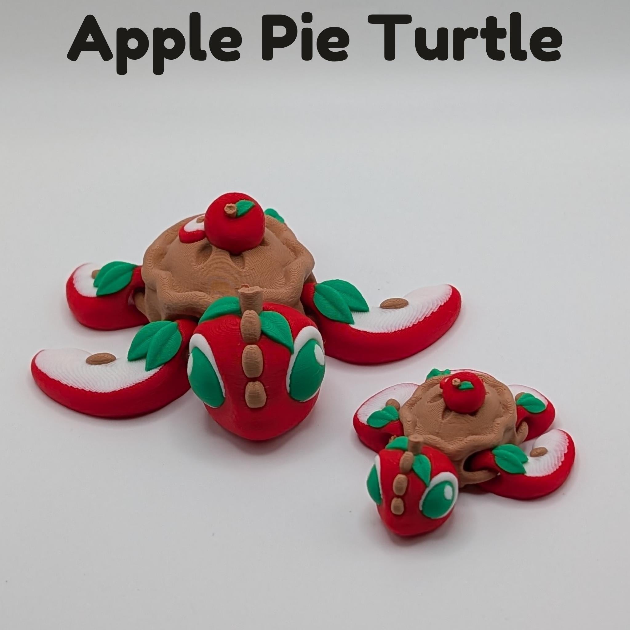 Apple Pie Turtle – Fidget Toy & Cozy Desk Pet