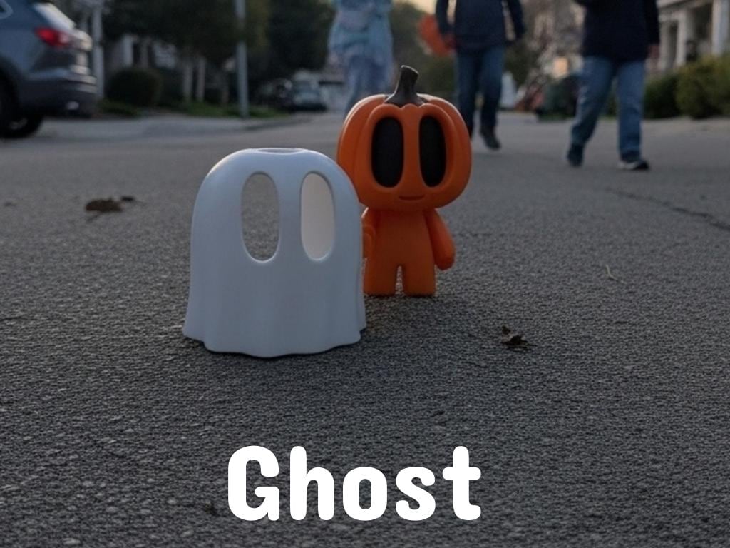 Halloween Blob Pumpkin Figure: Spooky Desk Decor