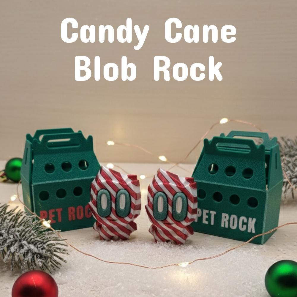 Premium Candy Cane Blob Rock Gift