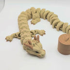 Articulated Dumpling Dragon and Steamer Basket Clicker Fidget - 3D Printed Kawaii Desk Pet