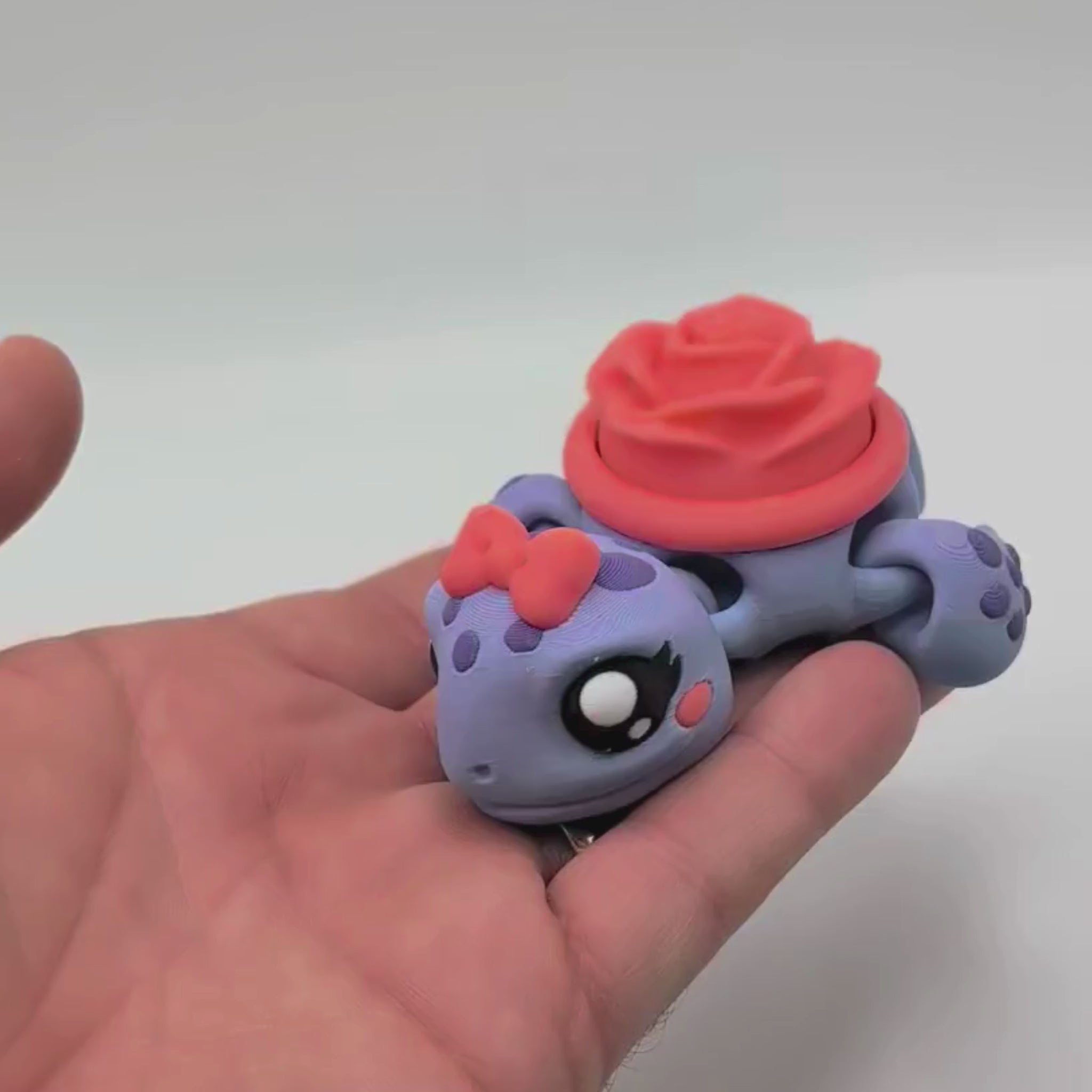 Articulated Clicker Turtle Fidget Toy with Mechanical Switch