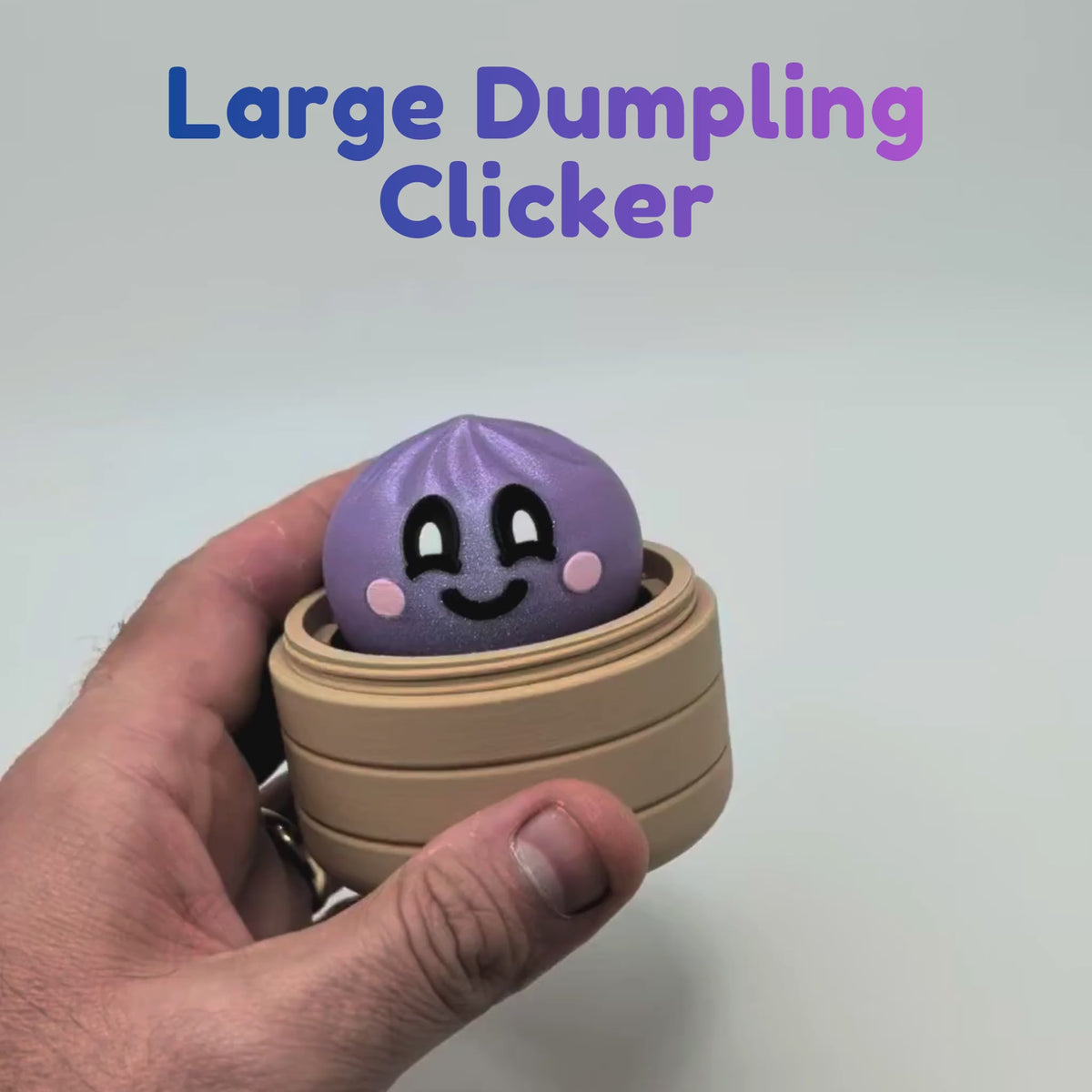 Dumpling Clicker Fidget Toy in Steamer Basket
