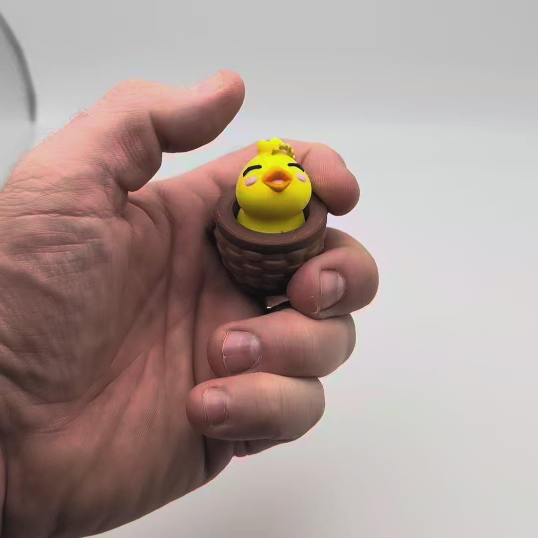 Spring Animal Mechanical Clicker Fidget Keychain