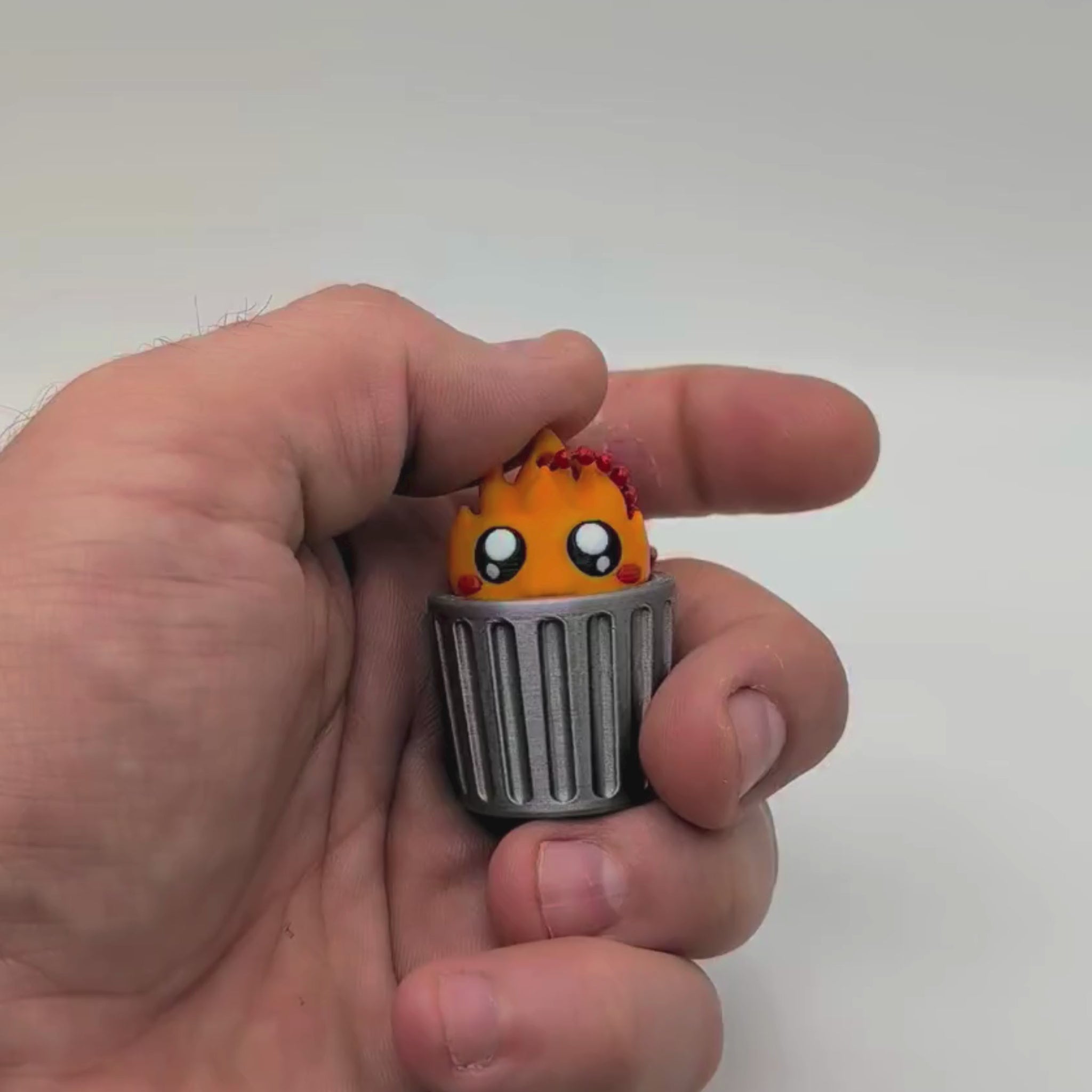 Trash Can Fire Clicker Fidget Toy