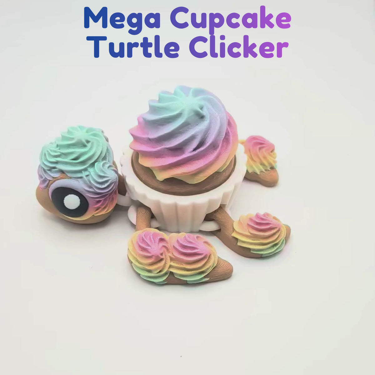 Cupcake Turtle Mechanical Clicker Fidget