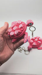Love Turtle Clicker - Mechanical Heart & Rose Fidget Keychain